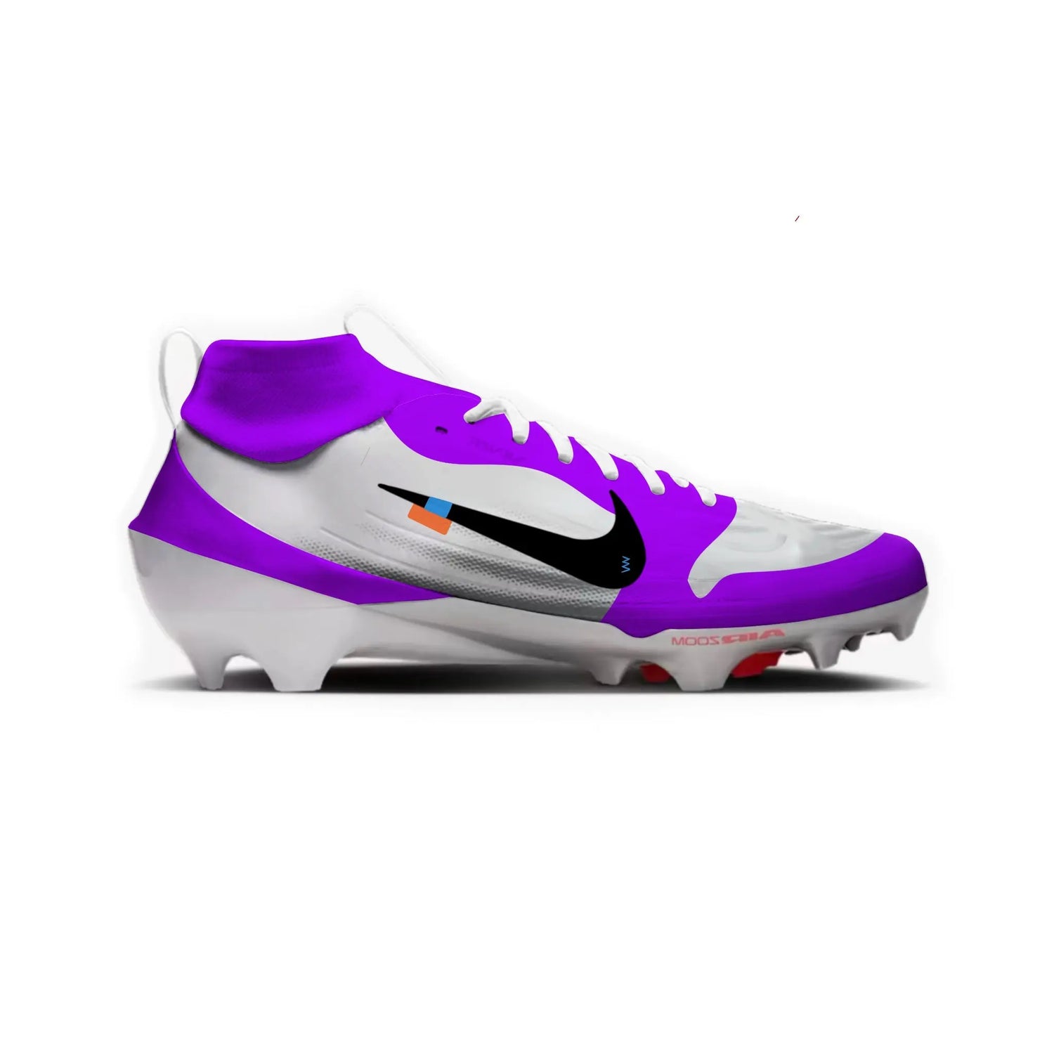 OW Jordan 1 Football Cleats Gameday Custom Kicks