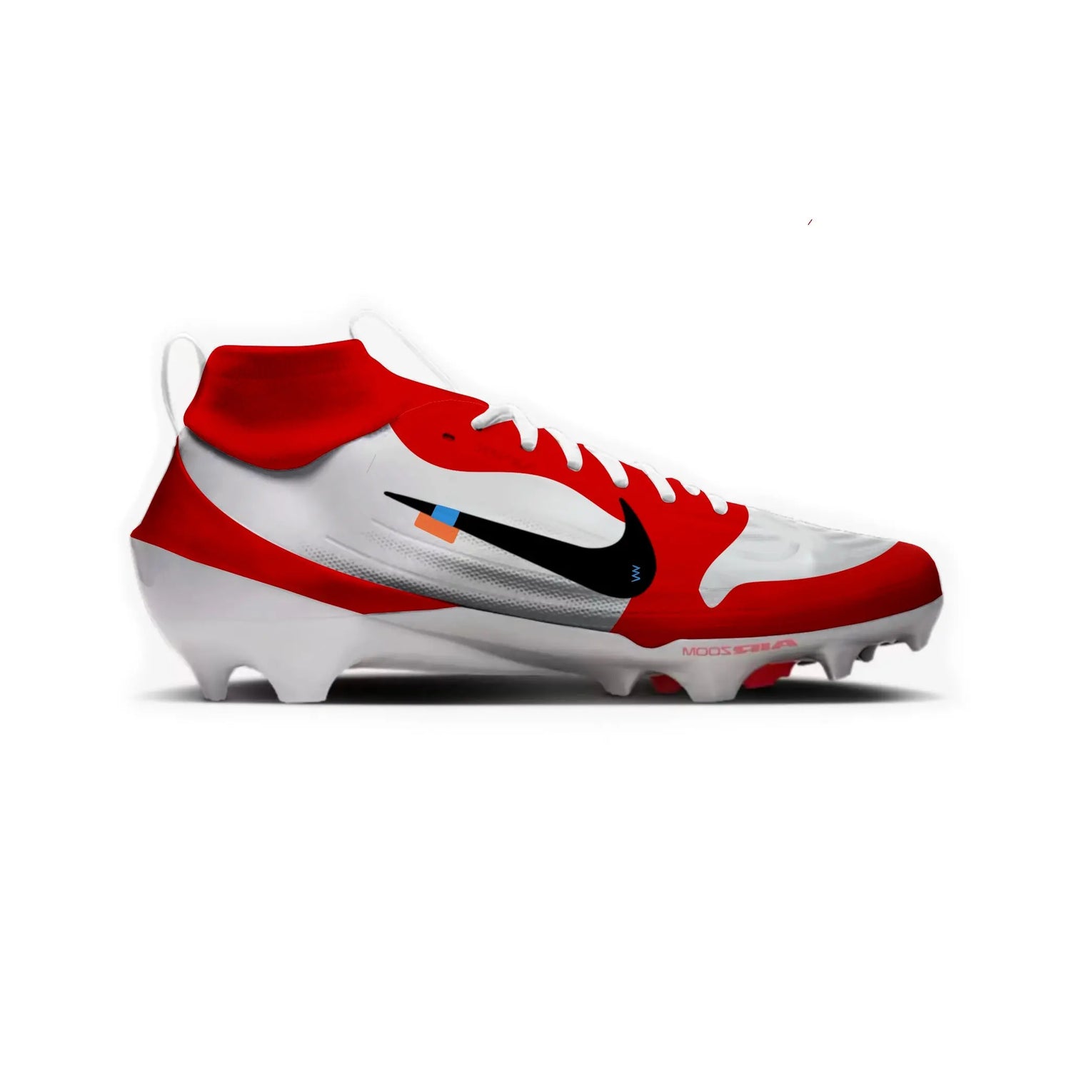 OW Jordan 1 Football Cleats Gameday Custom Kicks