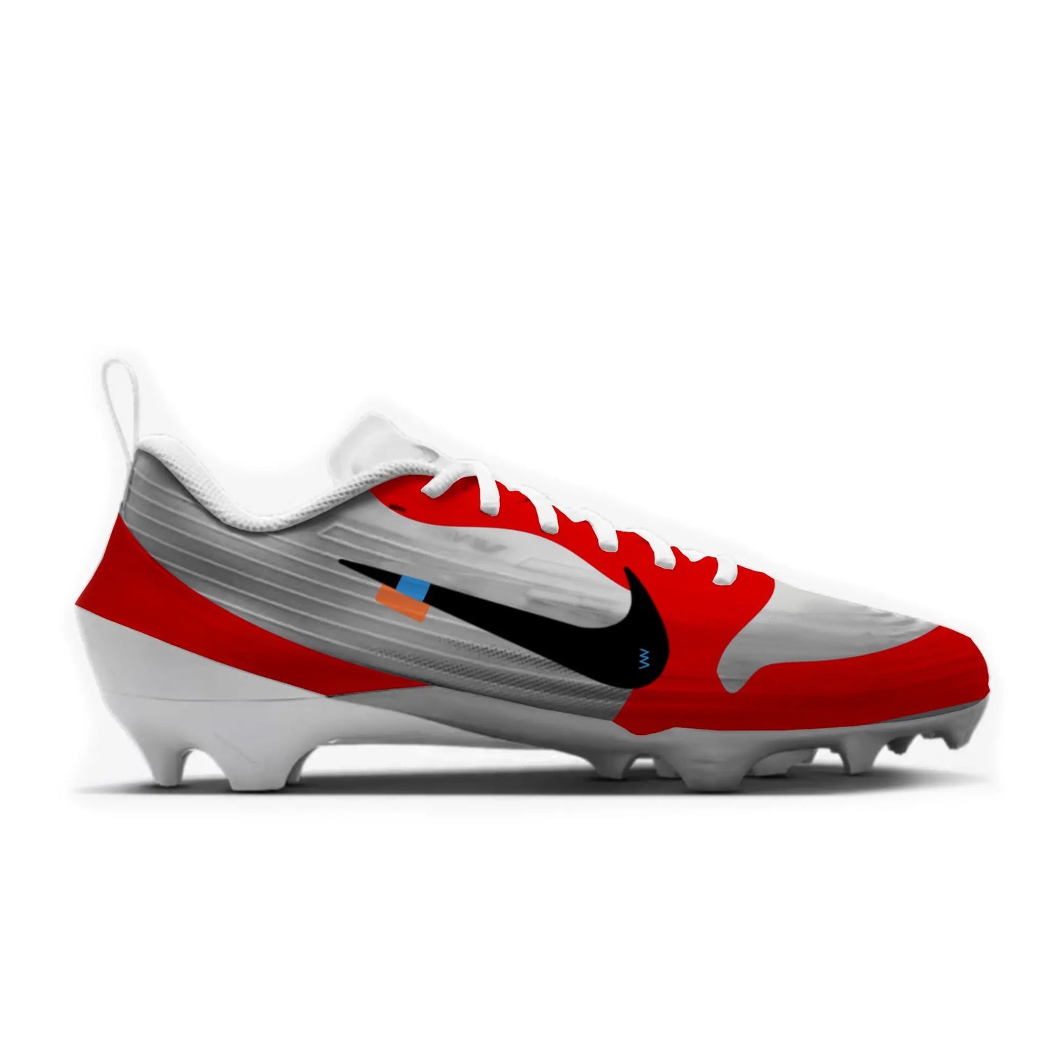OW Jordan 1 Football Cleats Gameday Custom Kicks