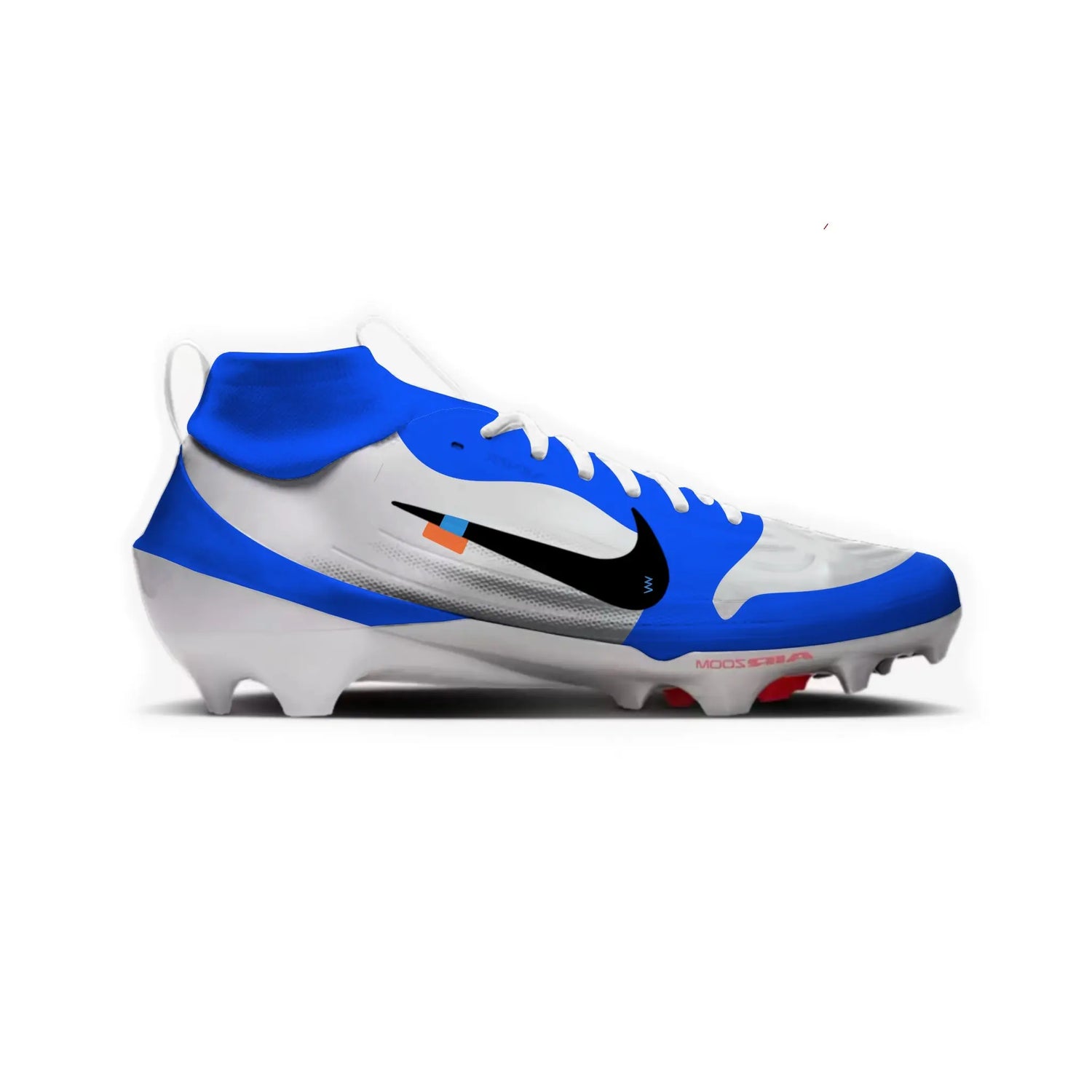 OW Jordan 1 Football Cleats Gameday Custom Kicks
