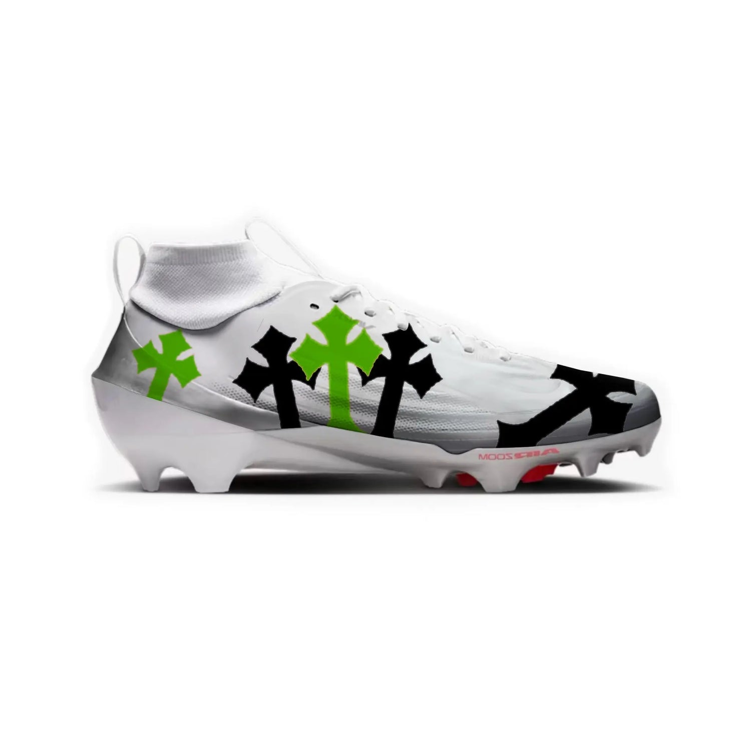 White Cross Football Cleats Gameday Custom Kicks