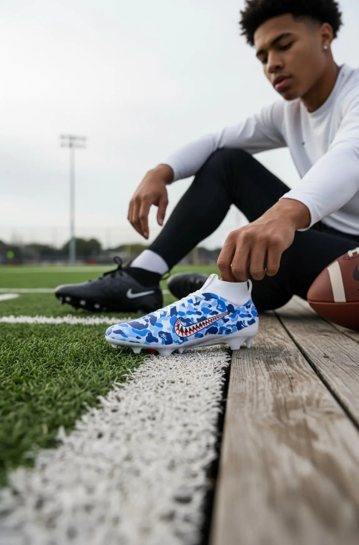 Ape Camo Football Cleats Gameday Custom Cleats