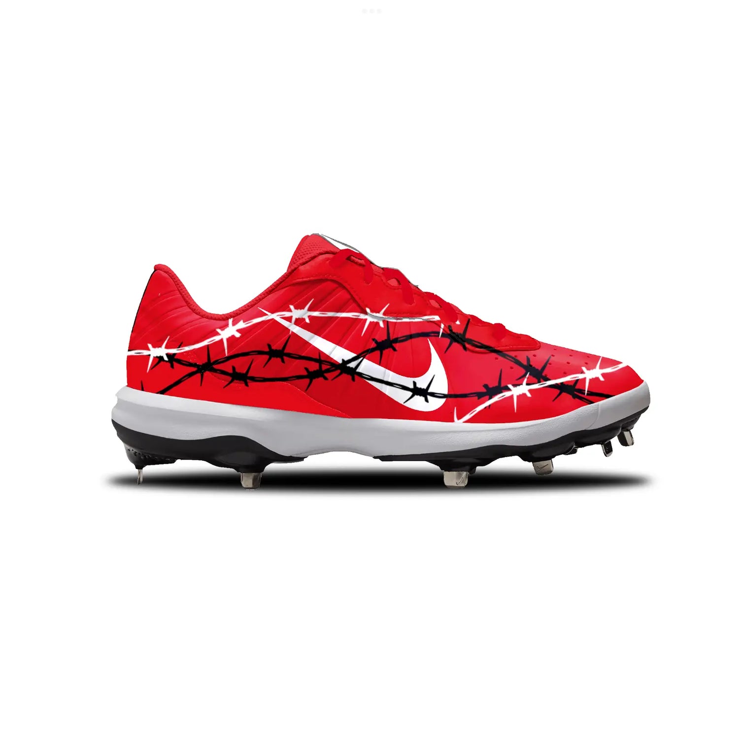 Barbed Wire Baseball Cleats Gameday Custom Kicks