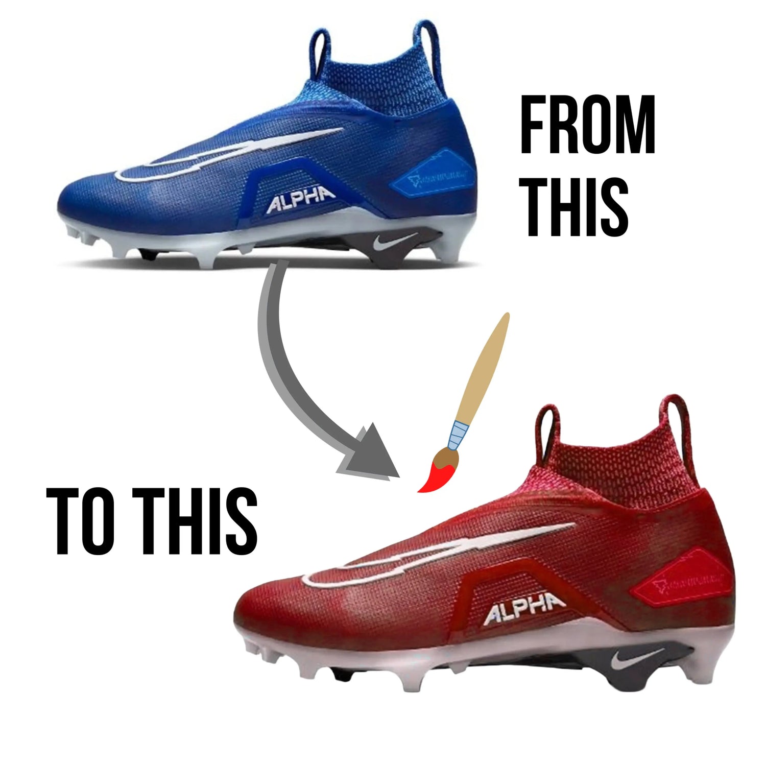 Color Swap (1-2 Colors) Mail In Gameday Custom Kicks