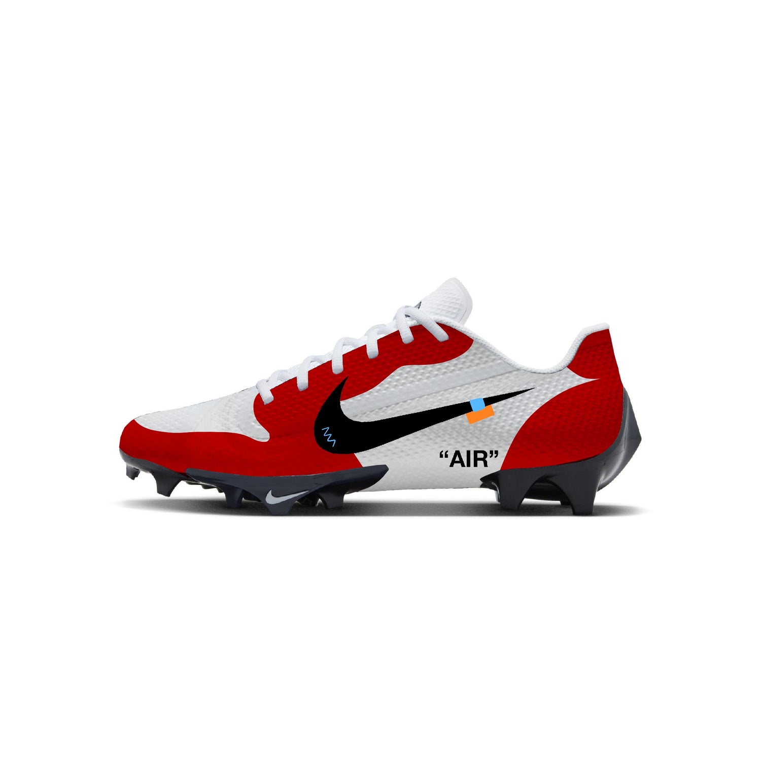 OW Jordan 1 Football Cleats