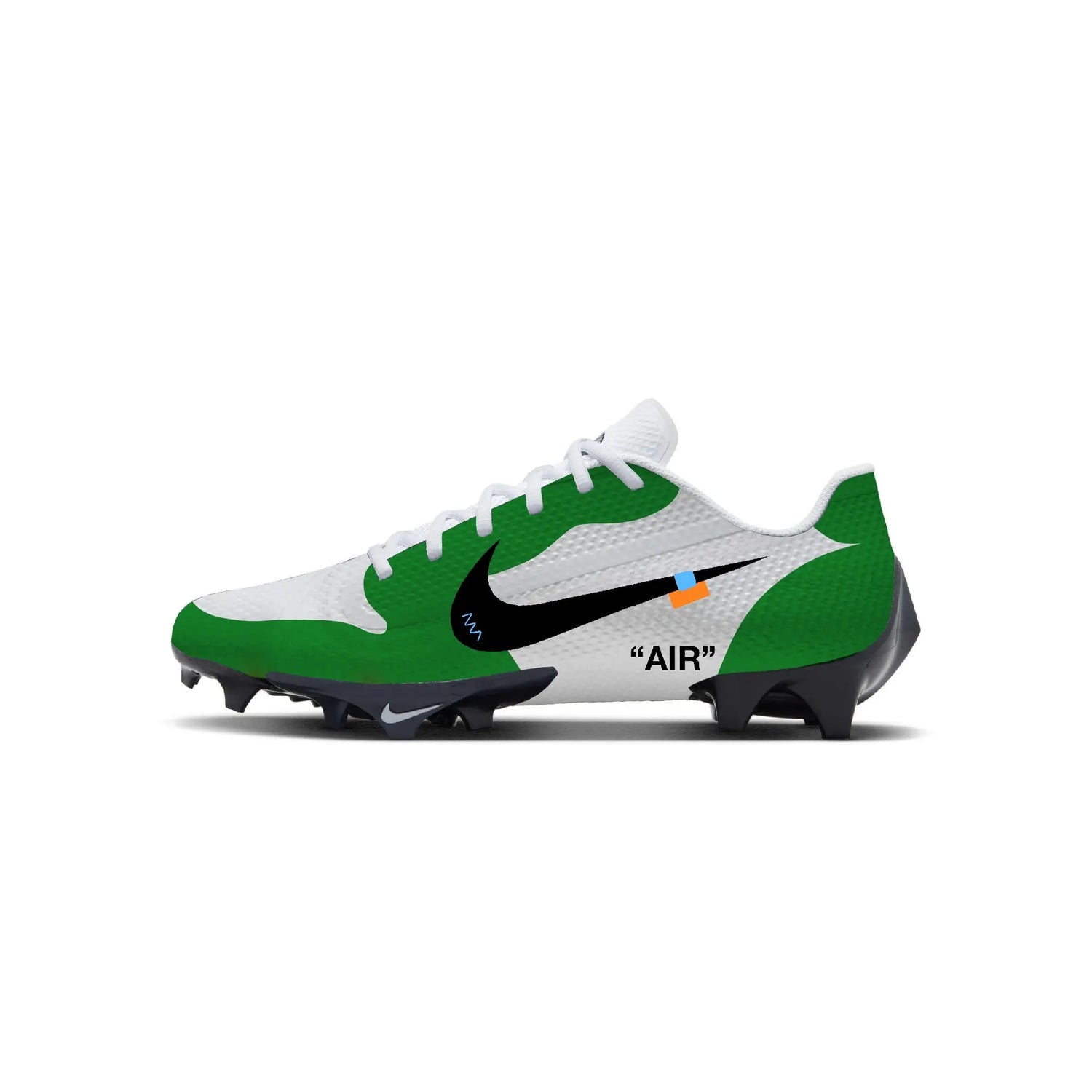 OW Jordan 1 Football Cleats Gameday Custom Kicks