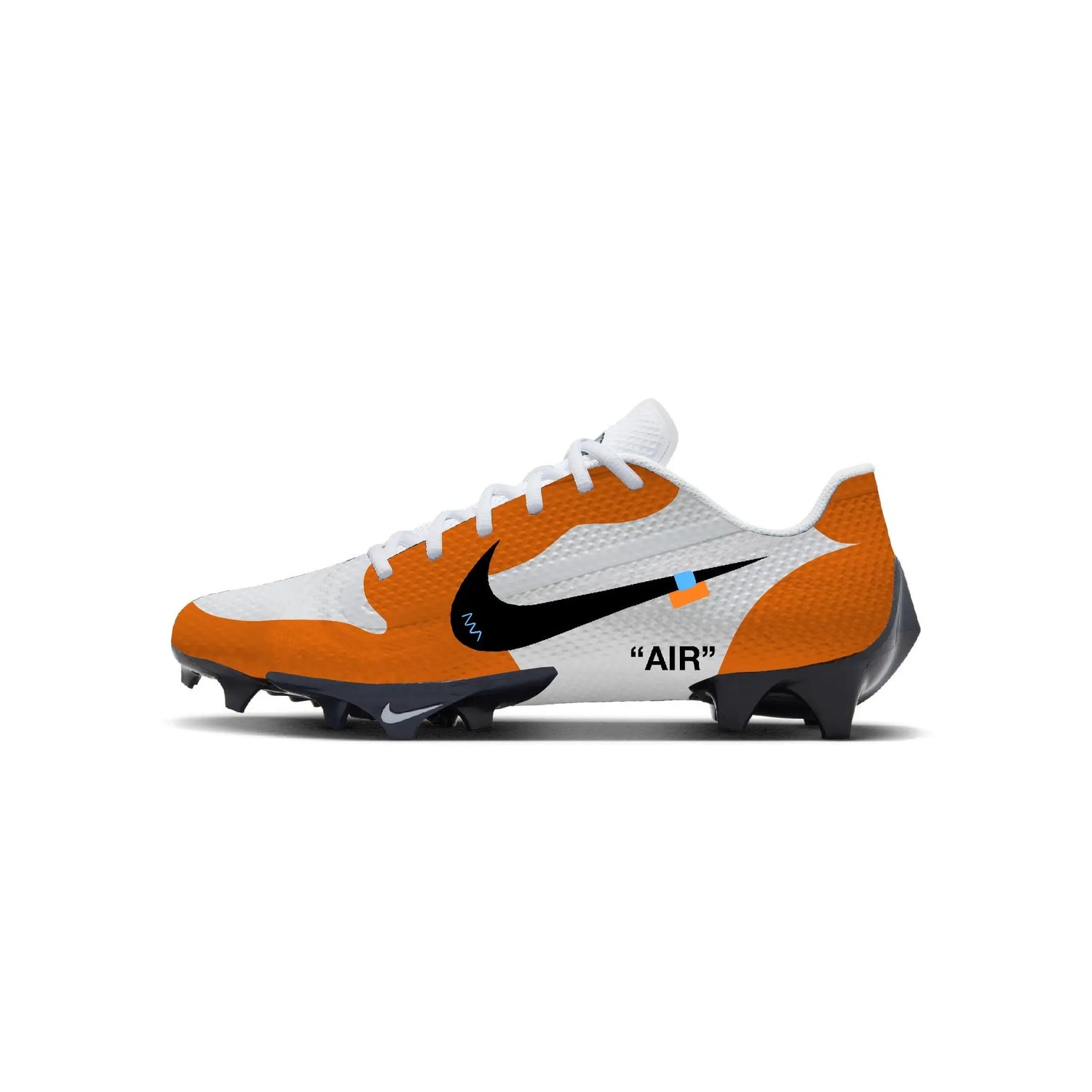 OW Jordan 1 Football Cleats Gameday Custom Kicks