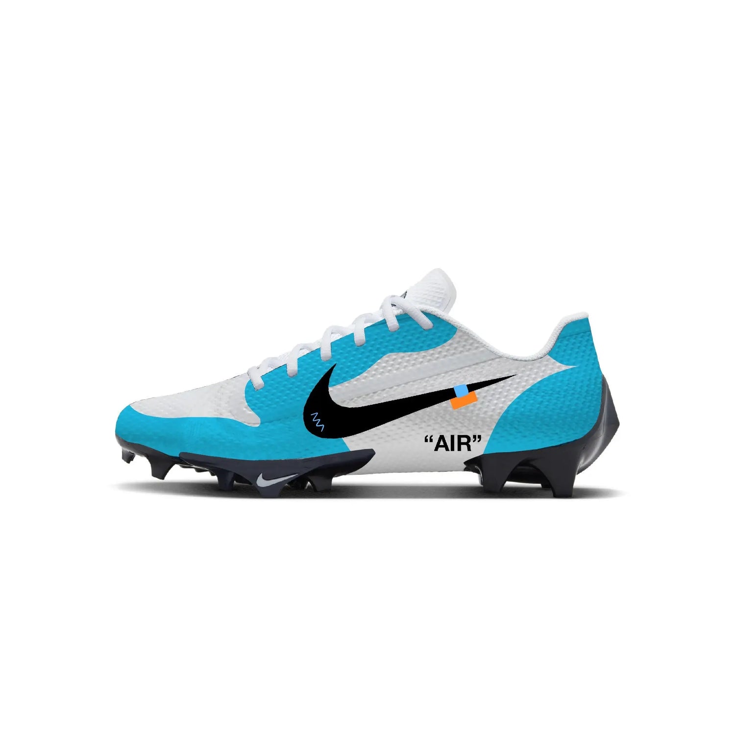 OW Jordan 1 Football Cleats Gameday Custom Kicks