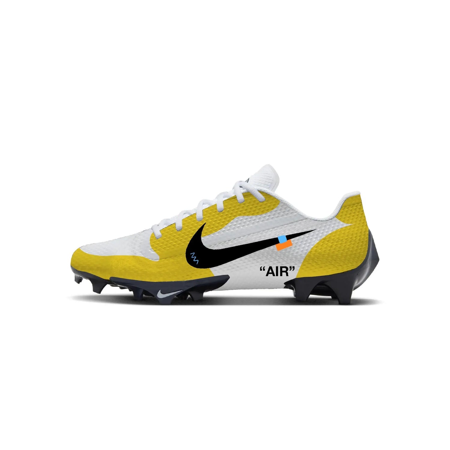 OW Jordan 1 Football Cleats Gameday Custom Kicks