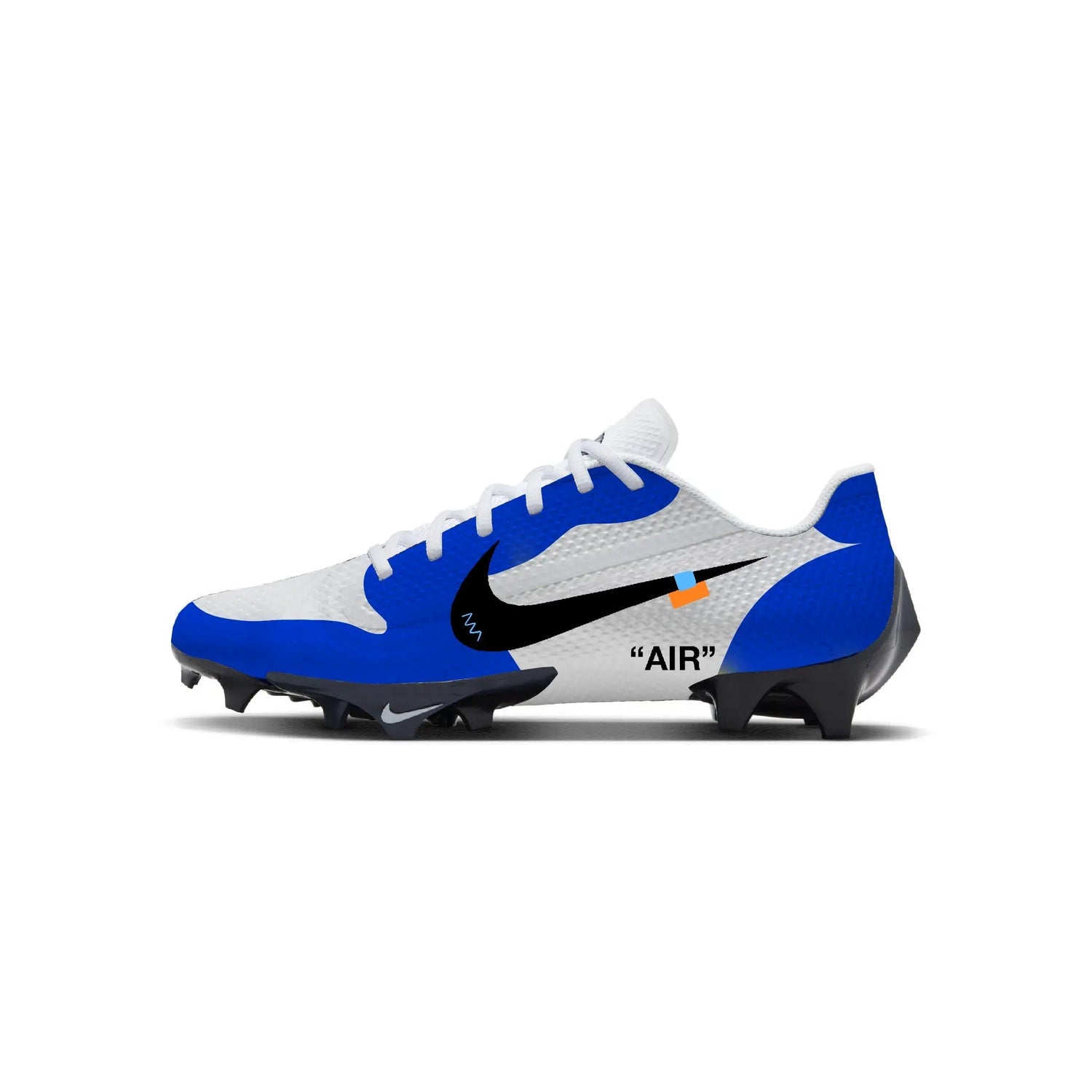 OW Jordan 1 Football Cleats Gameday Custom Kicks