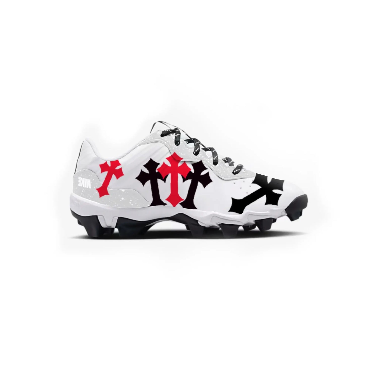 Cross Youth Baseball Cleats (White) Gameday Custom Kicks