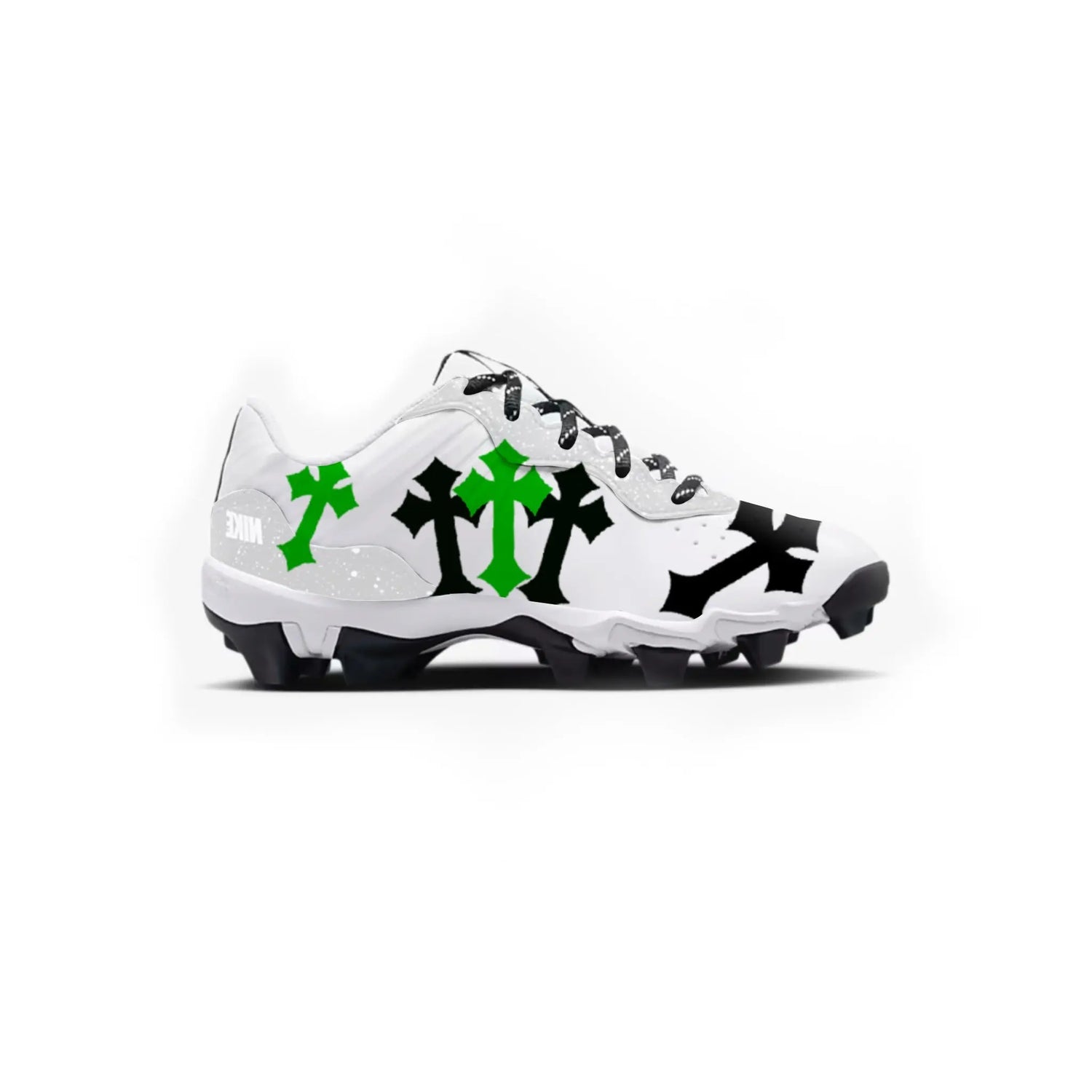 Cross Youth Baseball Cleats (White) Gameday Custom Kicks
