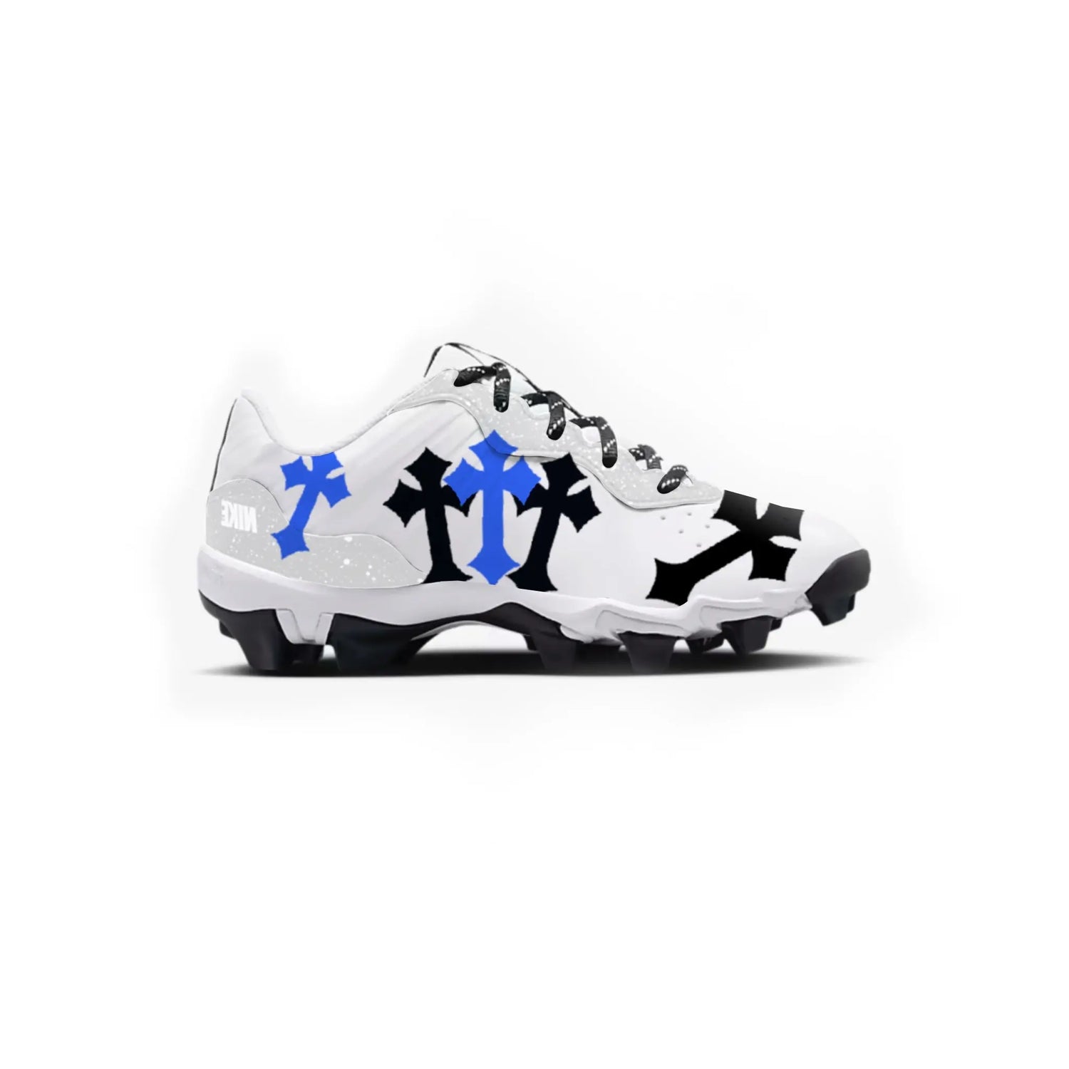 Cross Youth Baseball Cleats (White) Gameday Custom Kicks