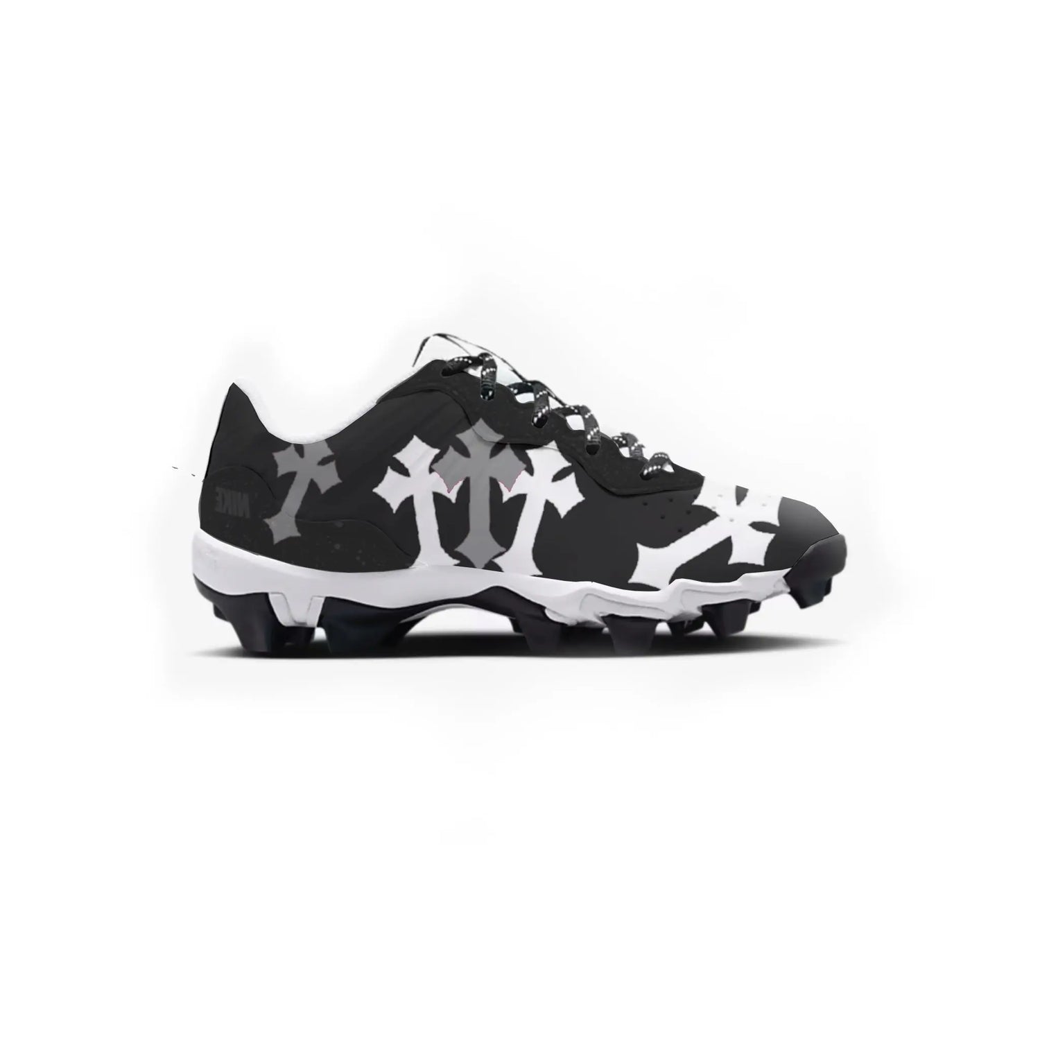 Cross Youth Baseball Cleats (Black) Gameday Custom Kicks