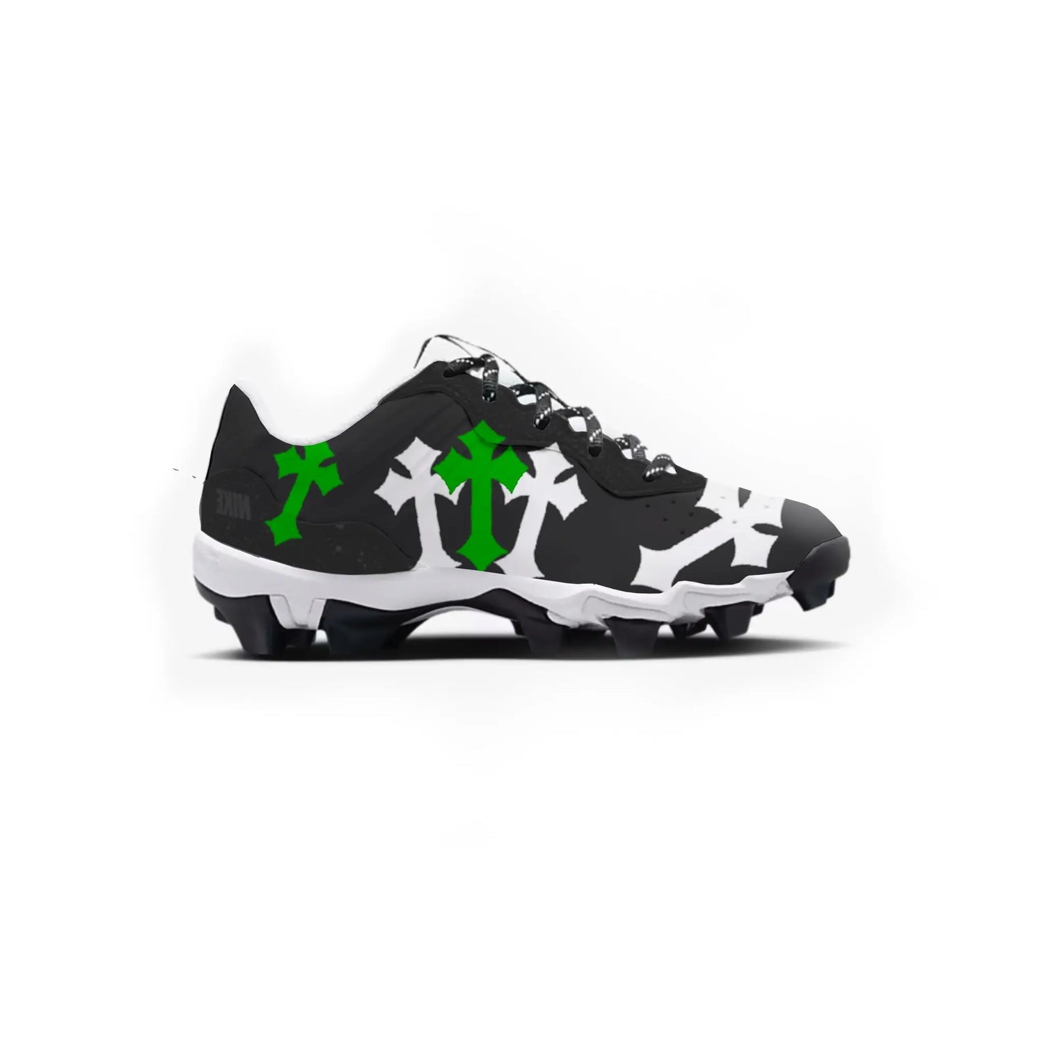 Cross Youth Baseball Cleats (Black) Gameday Custom Kicks