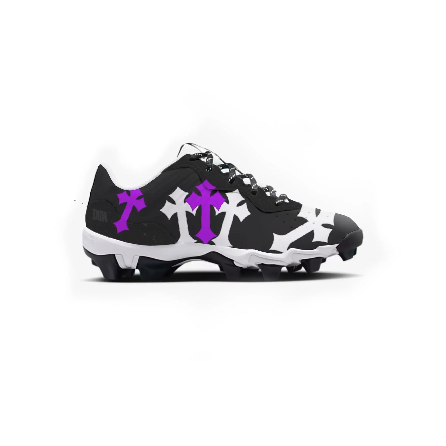 Cross Youth Baseball Cleats (Black) Gameday Custom Kicks