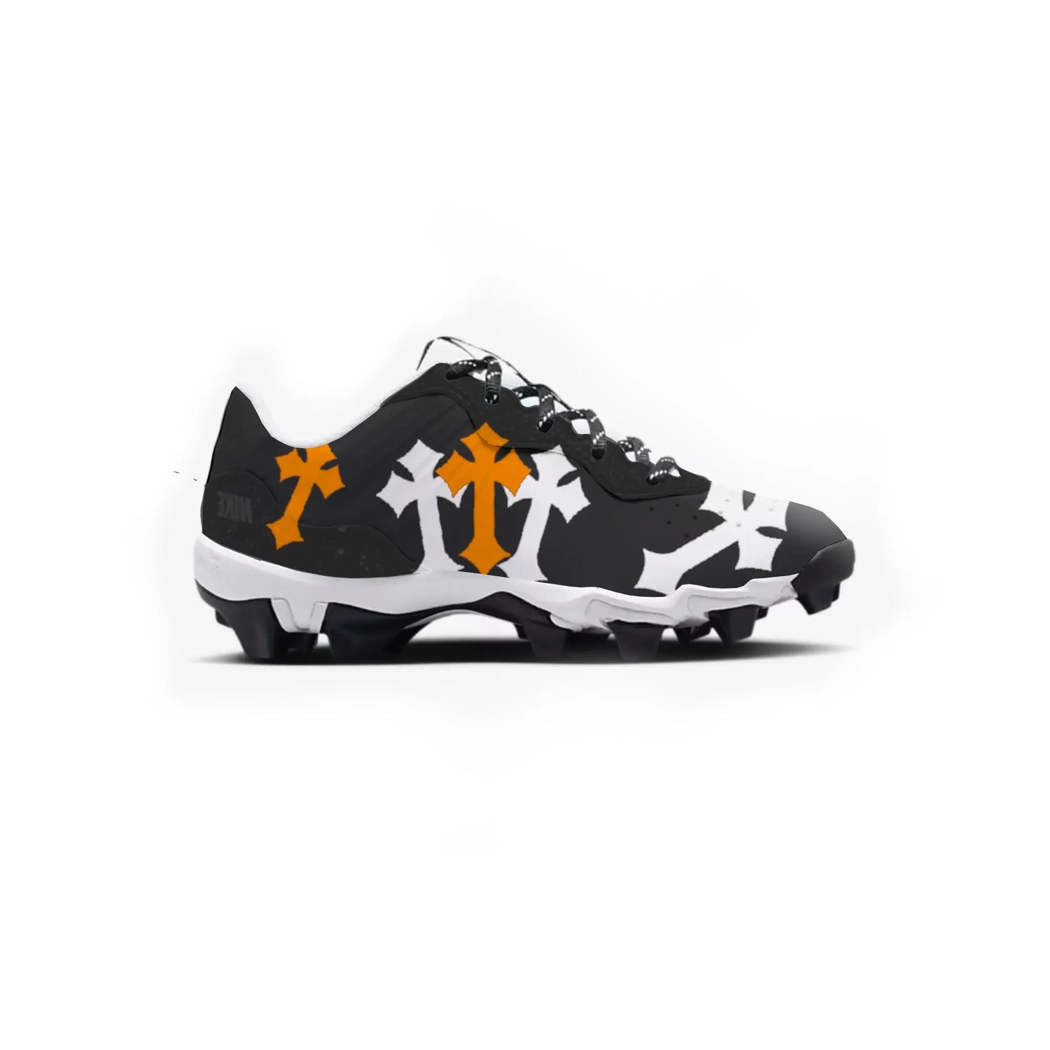 Cross Youth Baseball Cleats (Black) Gameday Custom Kicks