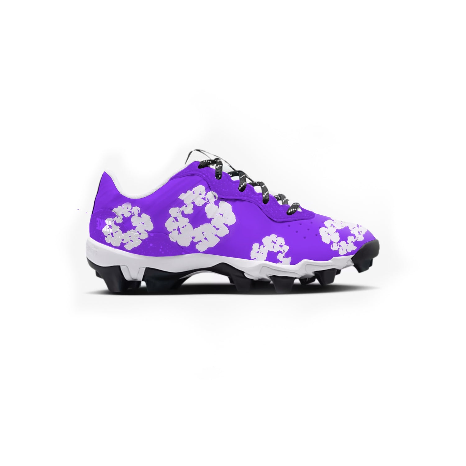 Denim Flower Youth Baseball Cleats