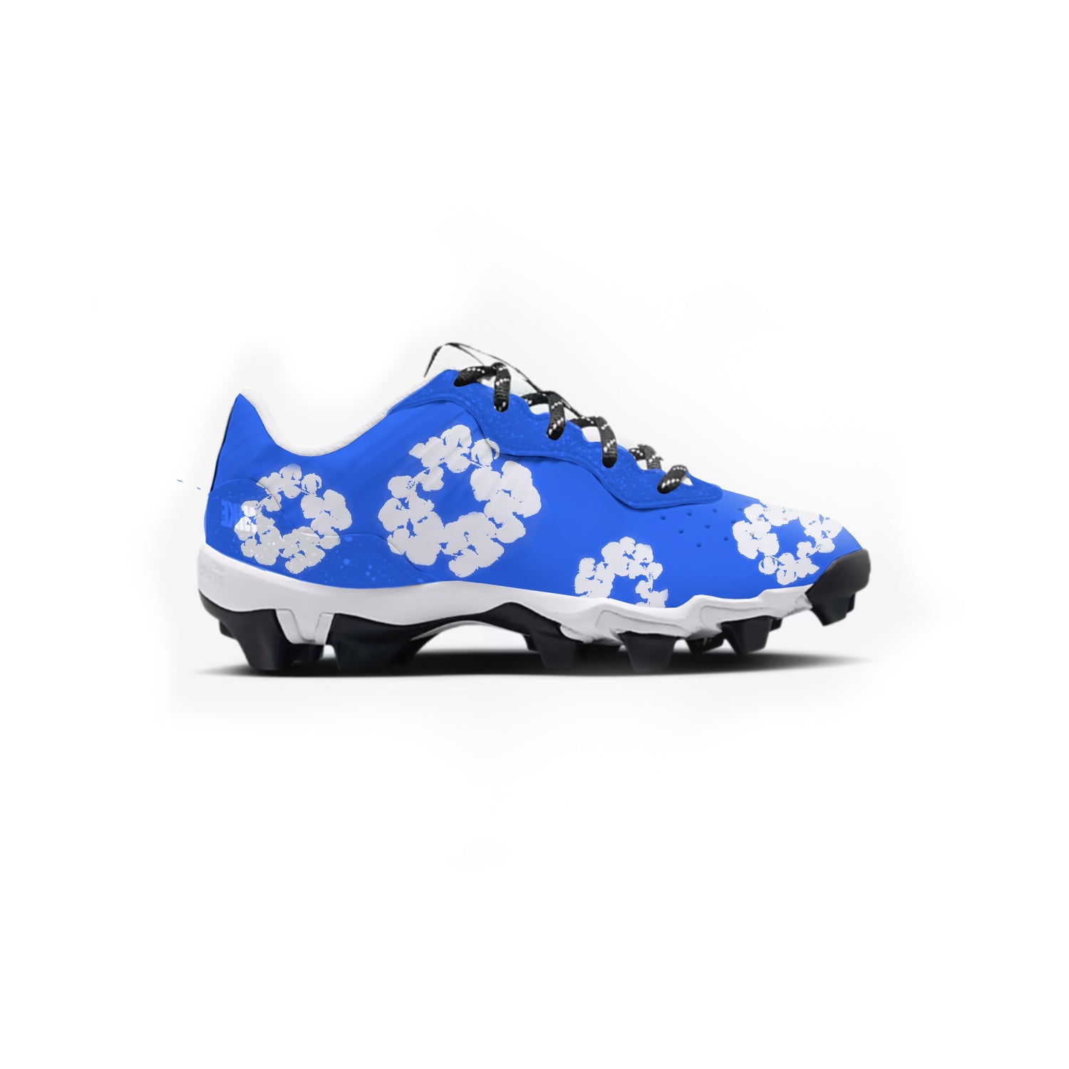 Denim Flower Youth Baseball Cleats