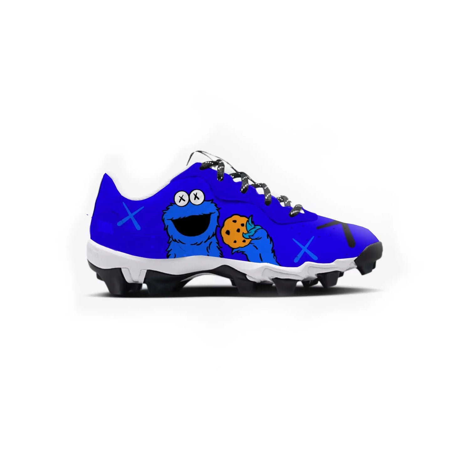 Kaws Sesame Youth Baseball Cleats Gameday Custom Kicks