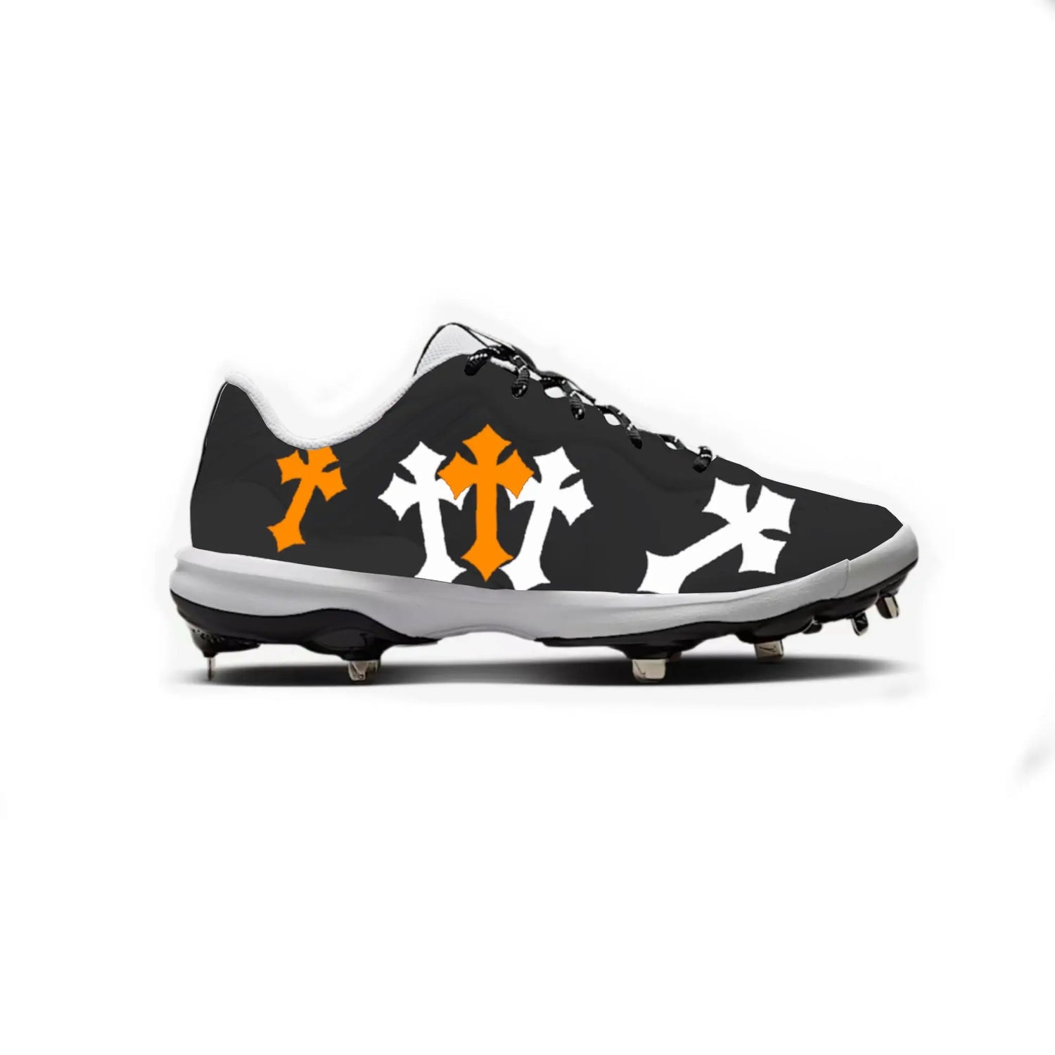 Crosses Baseball Cleats (Black) Gameday Custom Kicks