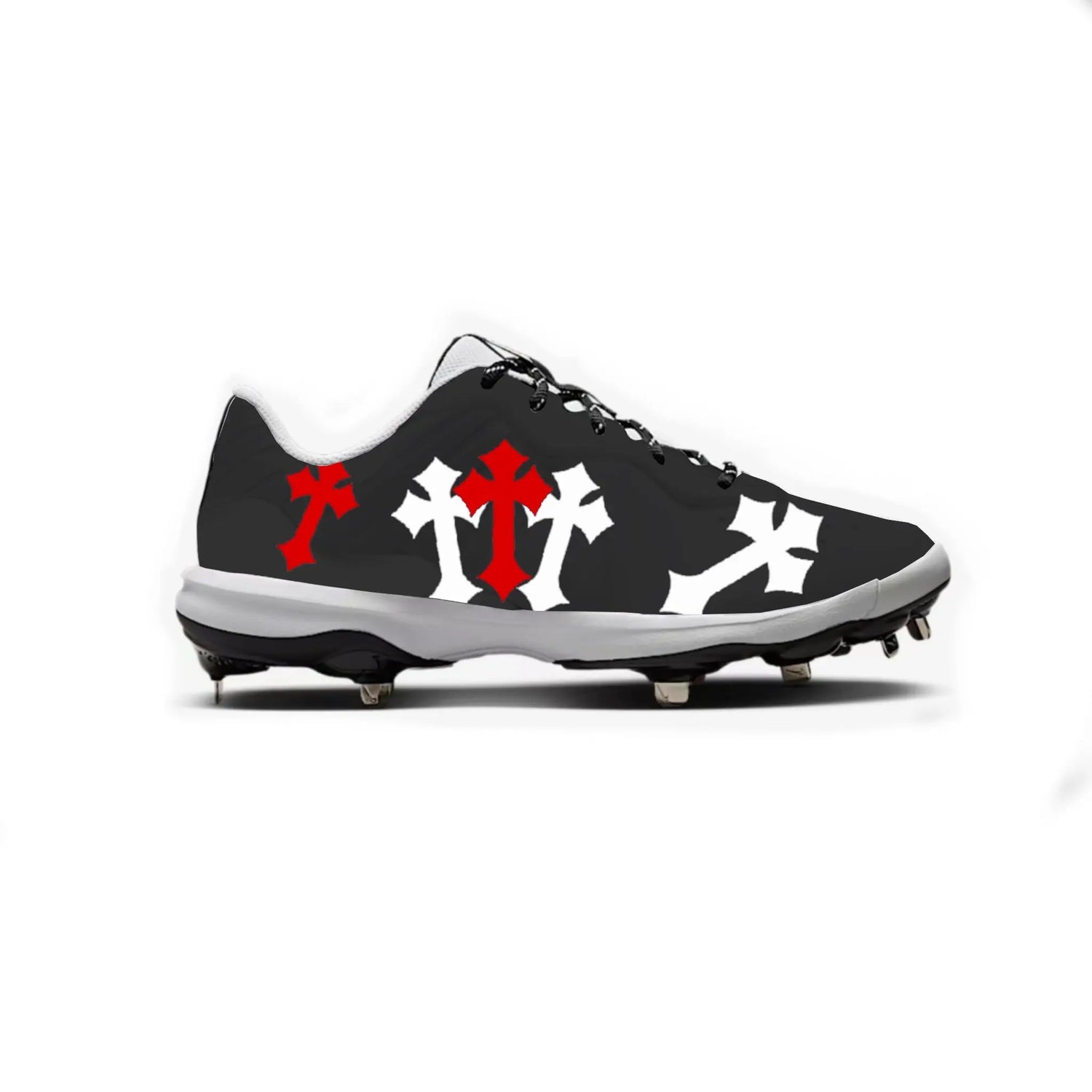 Crosses Baseball Cleats (Black) Gameday Custom Kicks