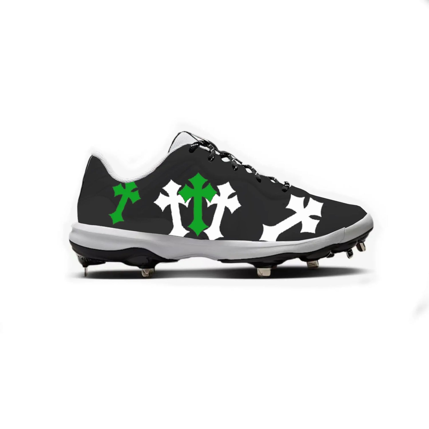 Crosses Baseball Cleats (Black) Gameday Custom Kicks