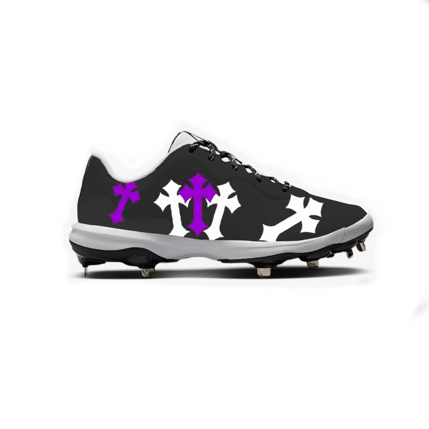 Crosses Baseball Cleats (Black) Gameday Custom Kicks