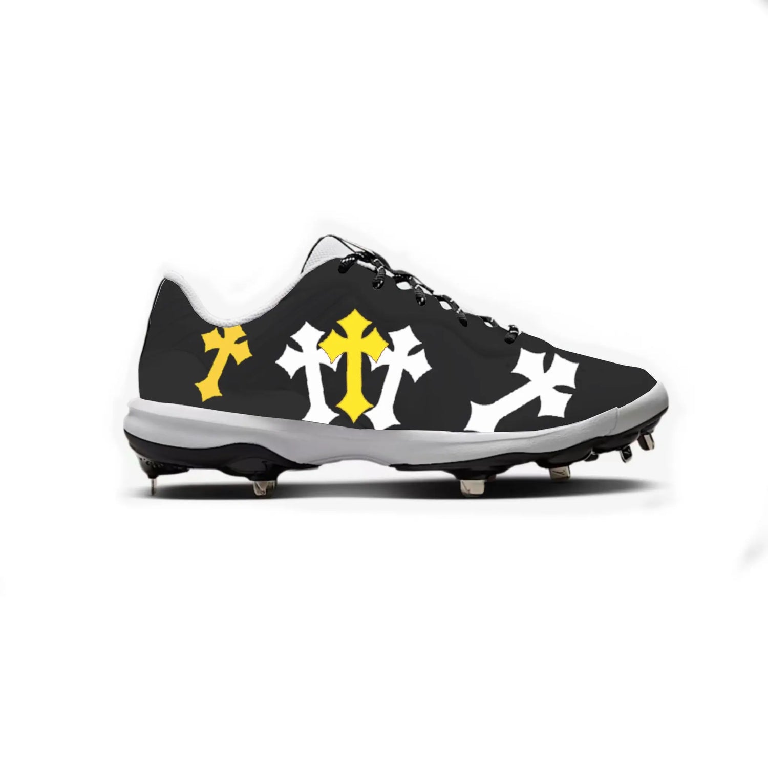 Crosses Baseball Cleats (Black) Gameday Custom Kicks