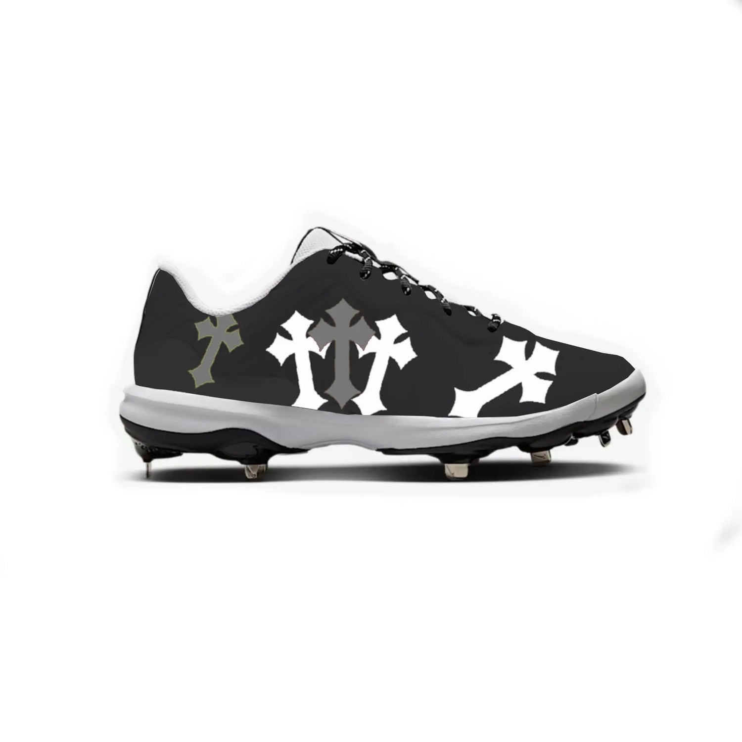 Crosses Baseball Cleats (Black) Gameday Custom Kicks