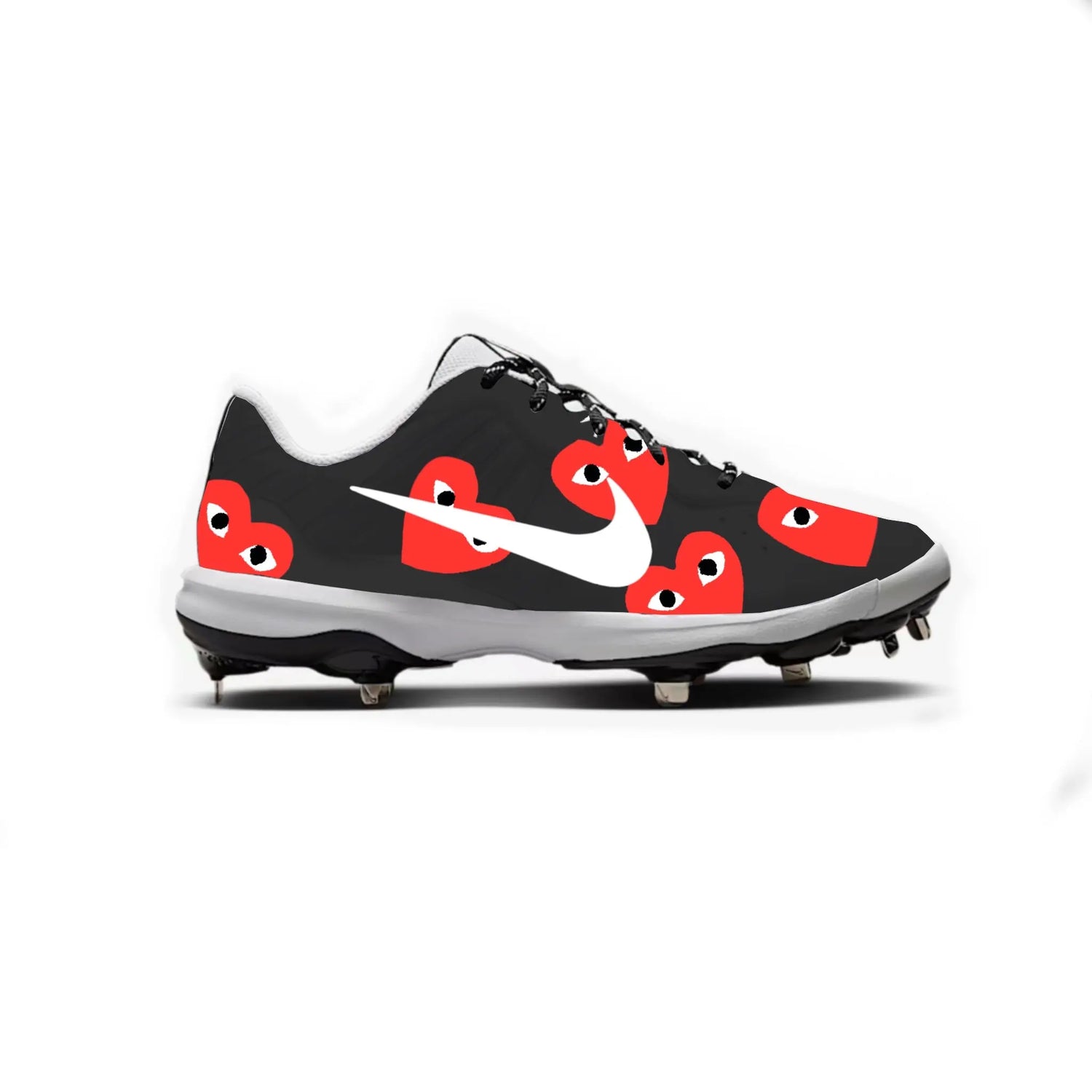 Hearts Baseball Cleats Gameday Custom Kicks