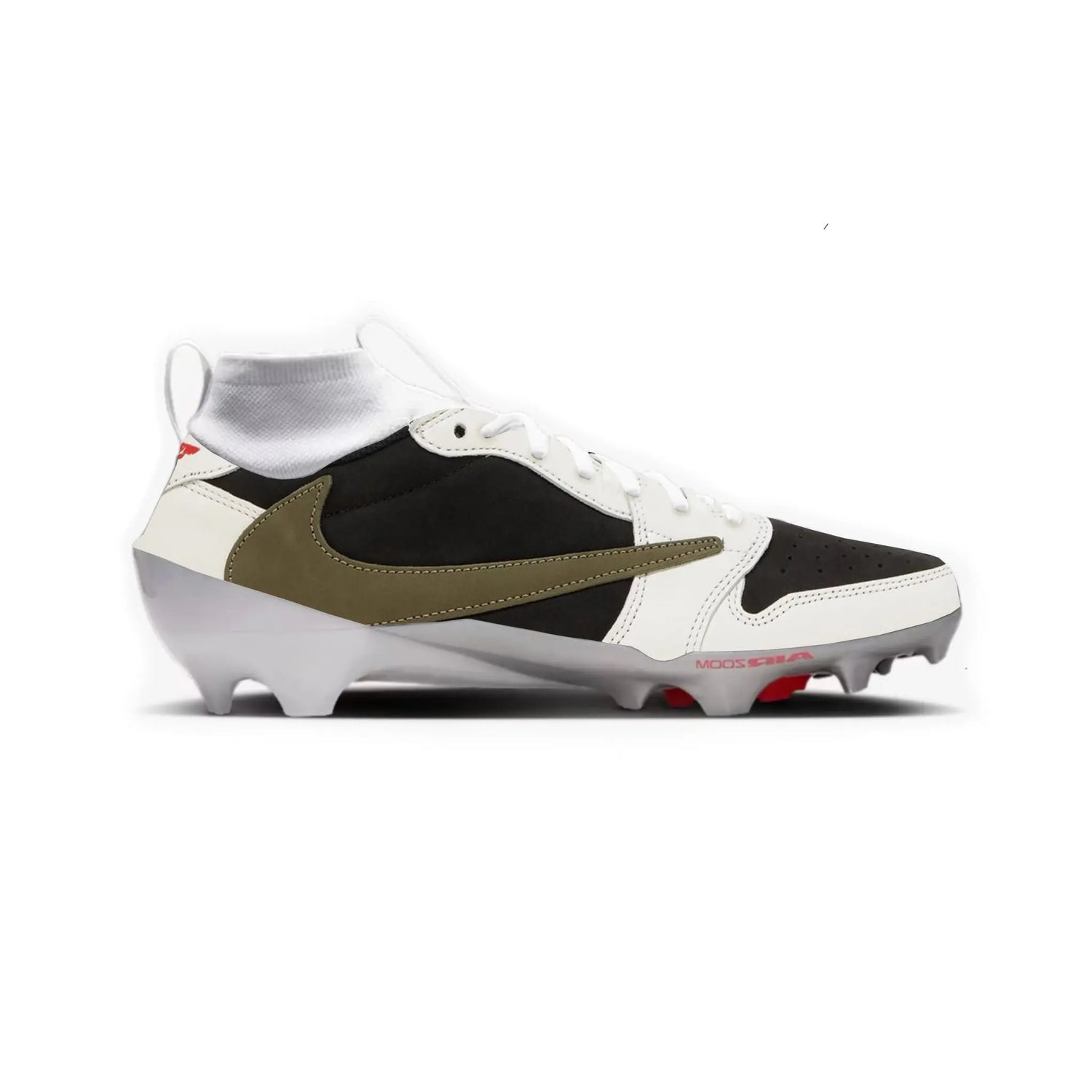 Jordan 1 Olive Cut & Sew Material Football Cleats Gameday Custom Cleats