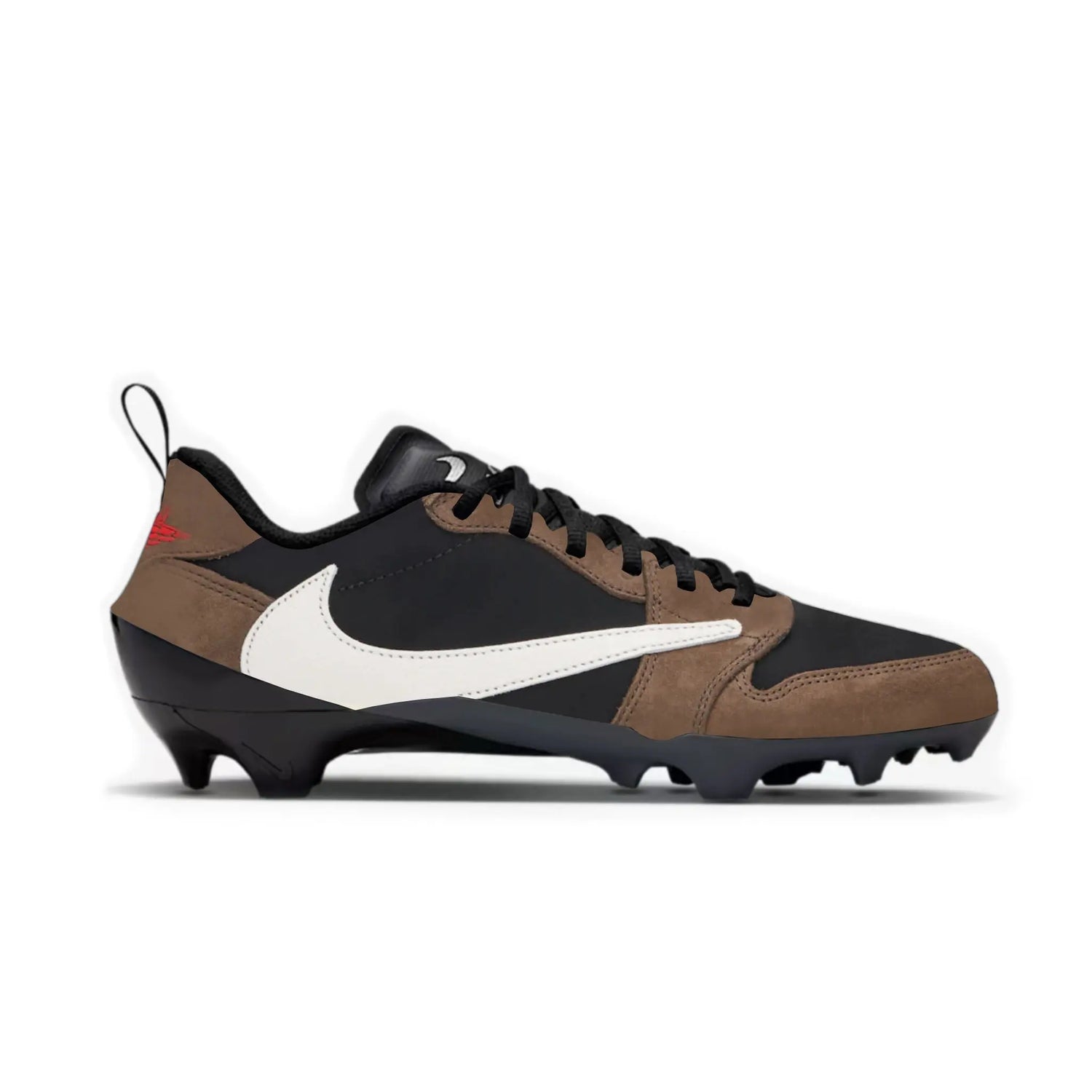 Jordan 1 Mocha Cut & Sew Material Football Cleats Gameday Custom Cleats