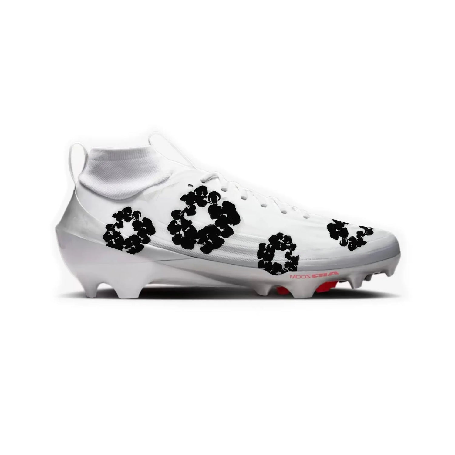 Denim Flower Football Cleats Gameday Custom Kicks