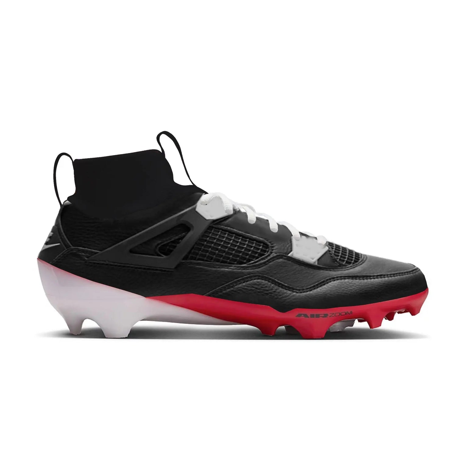 Jordan 4 Cut & Sew Material Football Cleats Gameday Custom Kicks