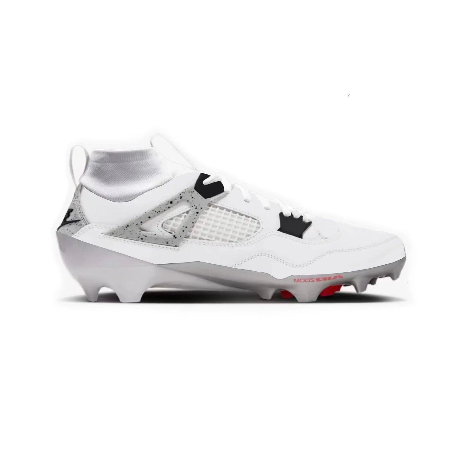 Jordan 4 Cut & Sew Material Football Cleats Gameday Custom Kicks