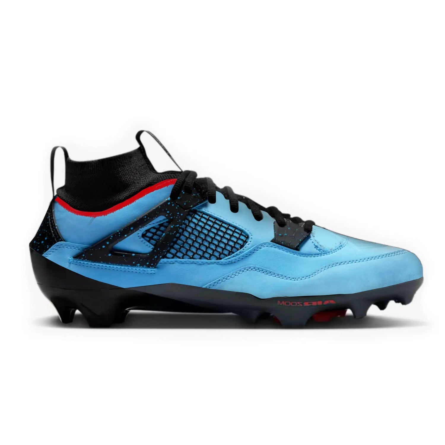 Jordan 4 Cut & Sew Material Football Cleats Gameday Custom Kicks