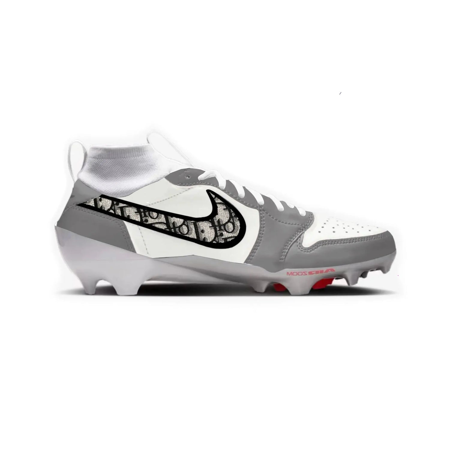 Luxury Jordan 1 Cut & Sew Material Football Cleats Gameday Custom Kicks