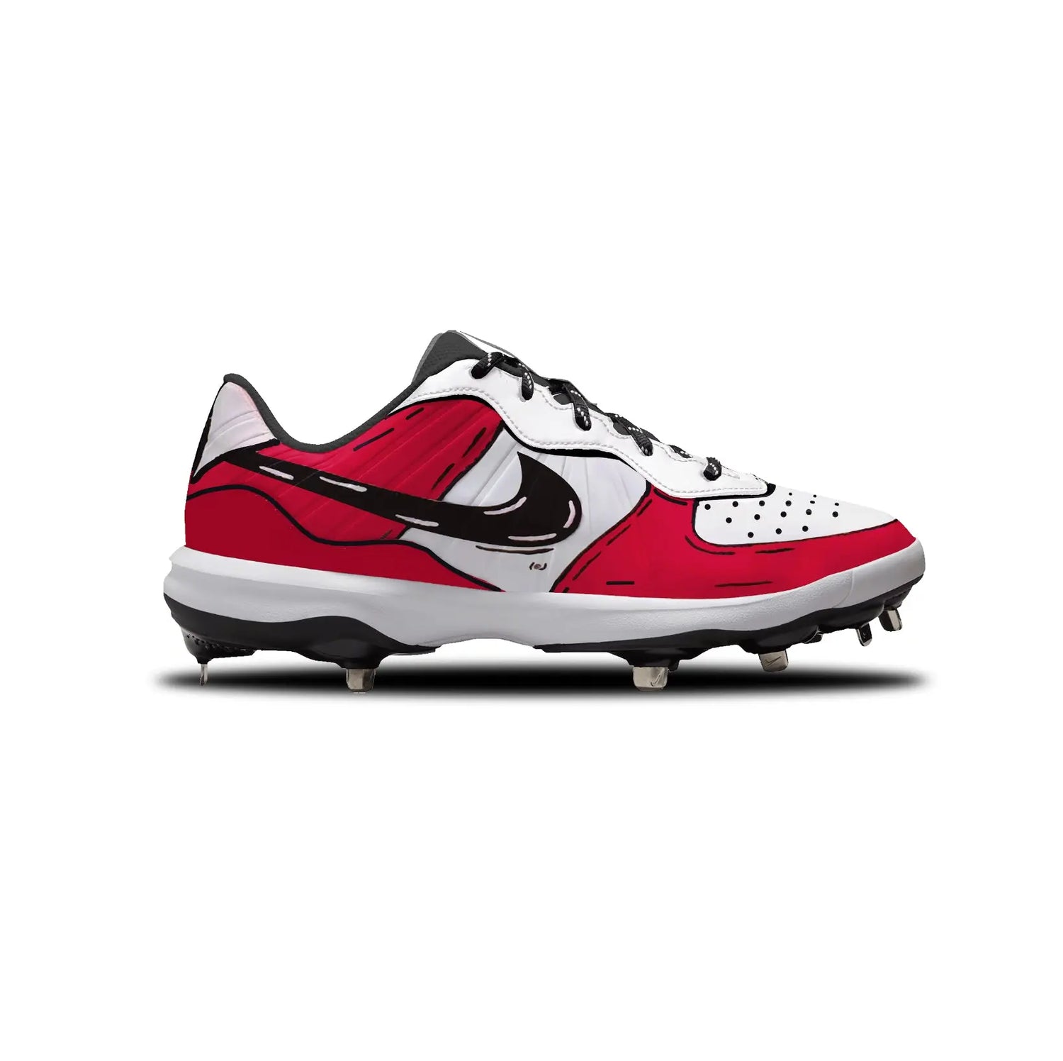 Cartoon AF1 Baseball Cleats Gameday Custom Kicks