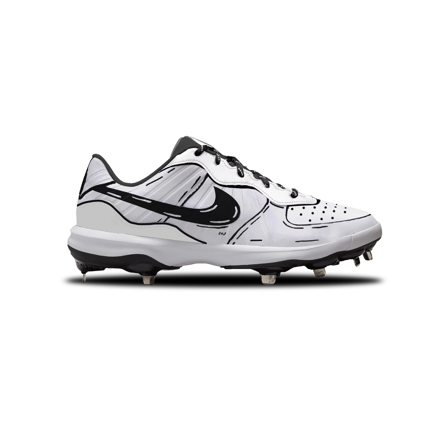 Cartoon AF1 Baseball Cleats