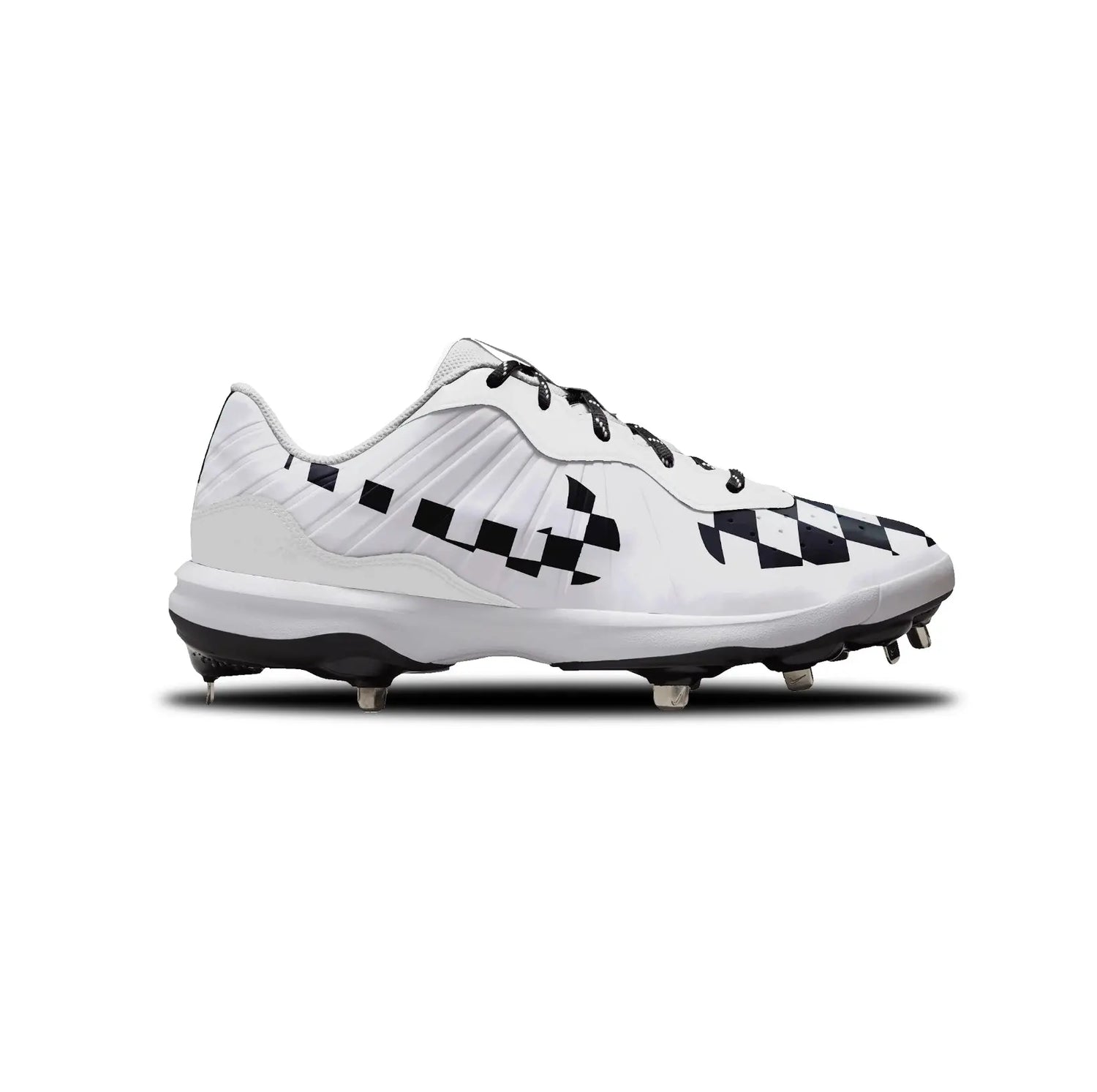 Checkered Baseball Cleats Gameday Custom Kicks