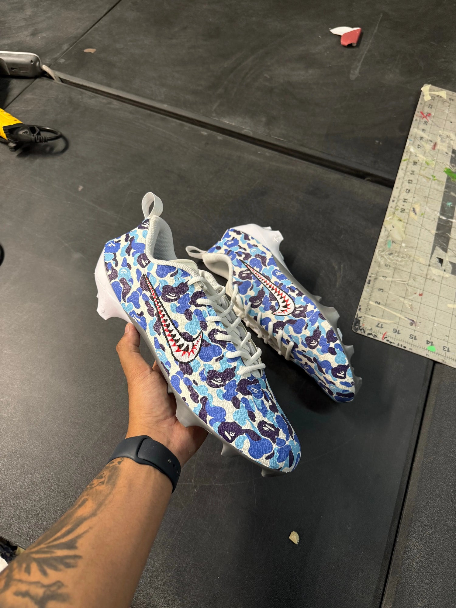 Ape Camo Football Cleats Gameday Custom Cleats
