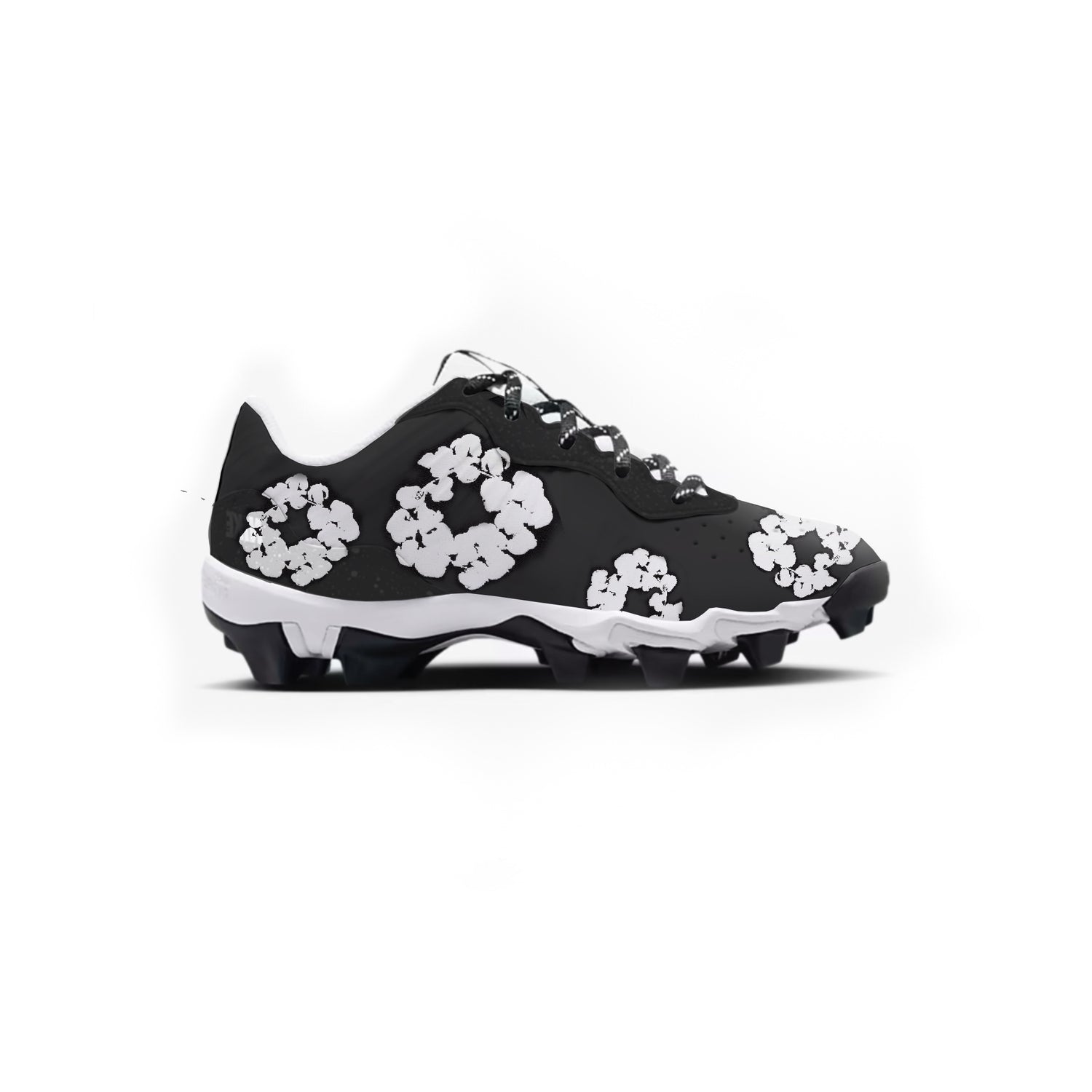 Denim Flower Youth Baseball Cleats