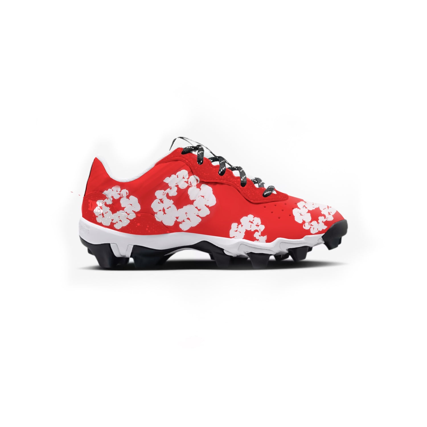 Denim Flower Youth Baseball Cleats