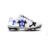 Crosses Baseball Cleats (White) Gameday Custom Kicks
