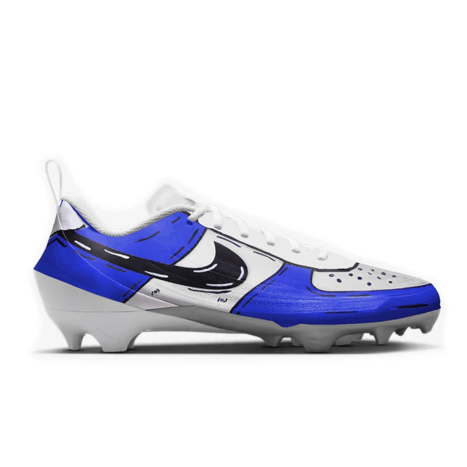 Cartoon AF1 Football Cleats Gameday Custom Kicks