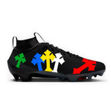 Colored Chrome Cross Football Cleats Gameday Custom Cleats